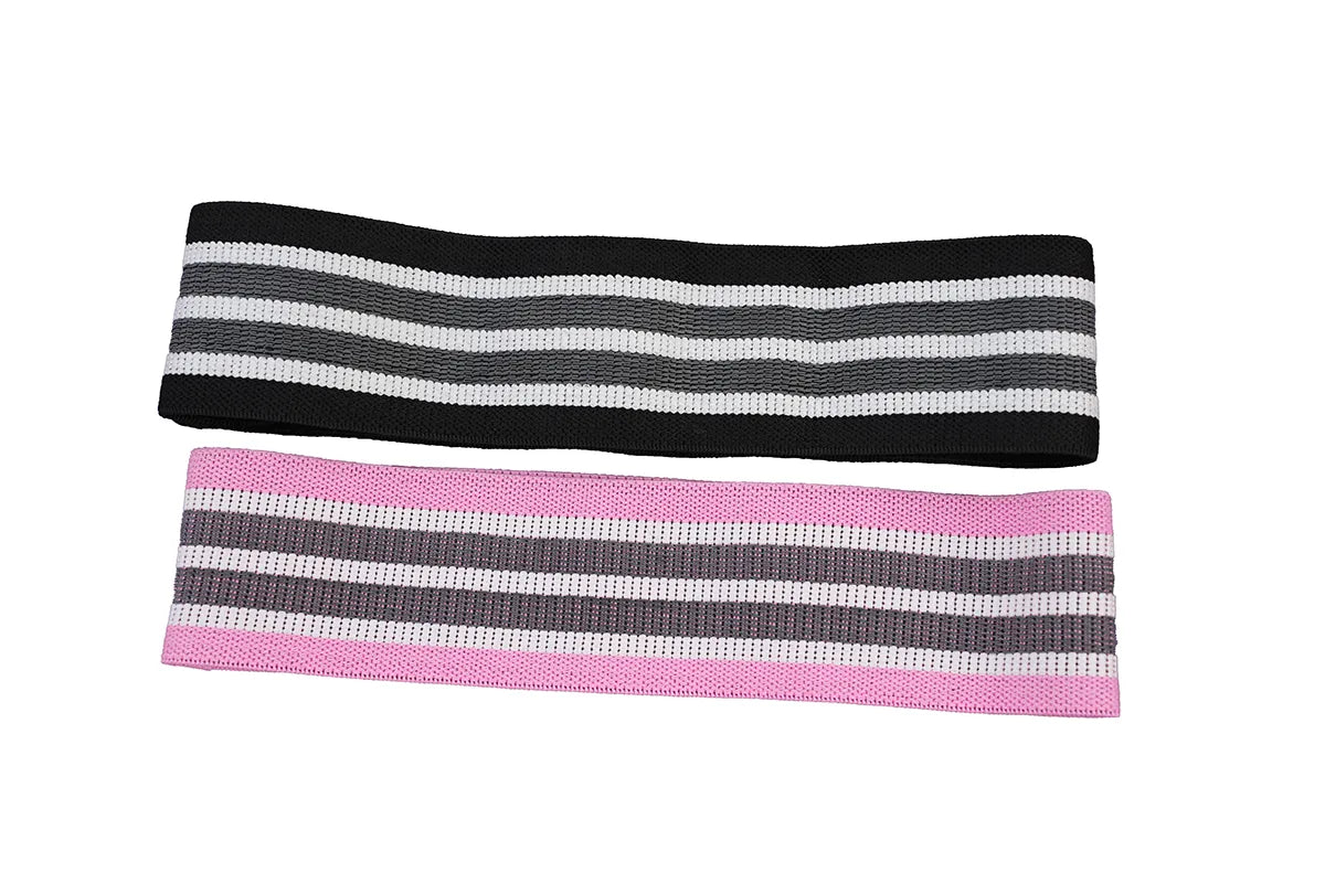 Striped Fabric Resistance Bands for Glute and Leg Workouts